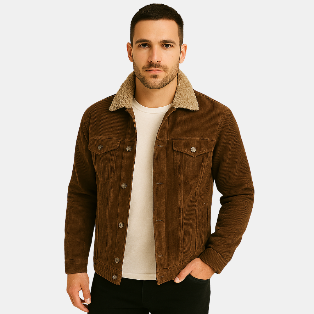 BEN CORDUROY JACKET WITH SHERPA COLLAR