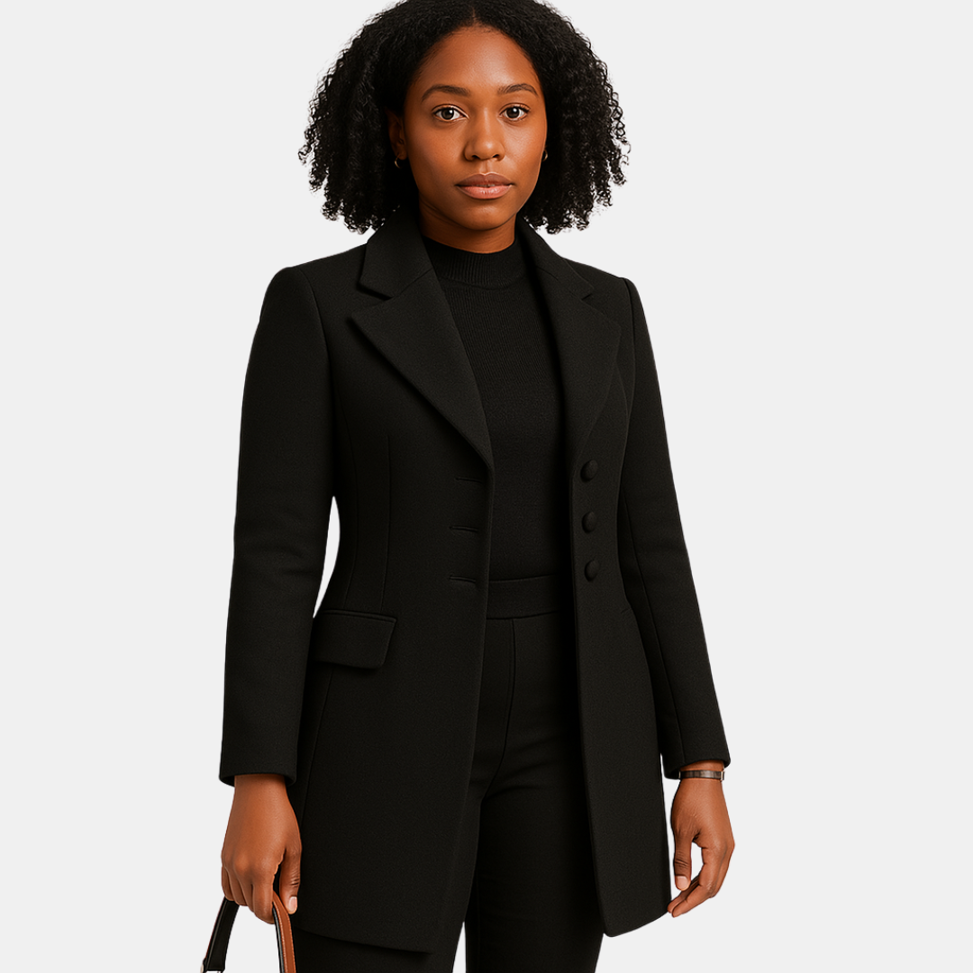 CASSIDY TAILORED COAT WITH BUTTON CLOSURE