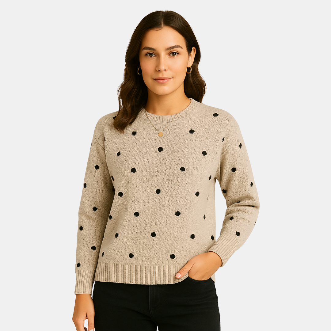 Caylee Sweater with Polka Dot Pattern