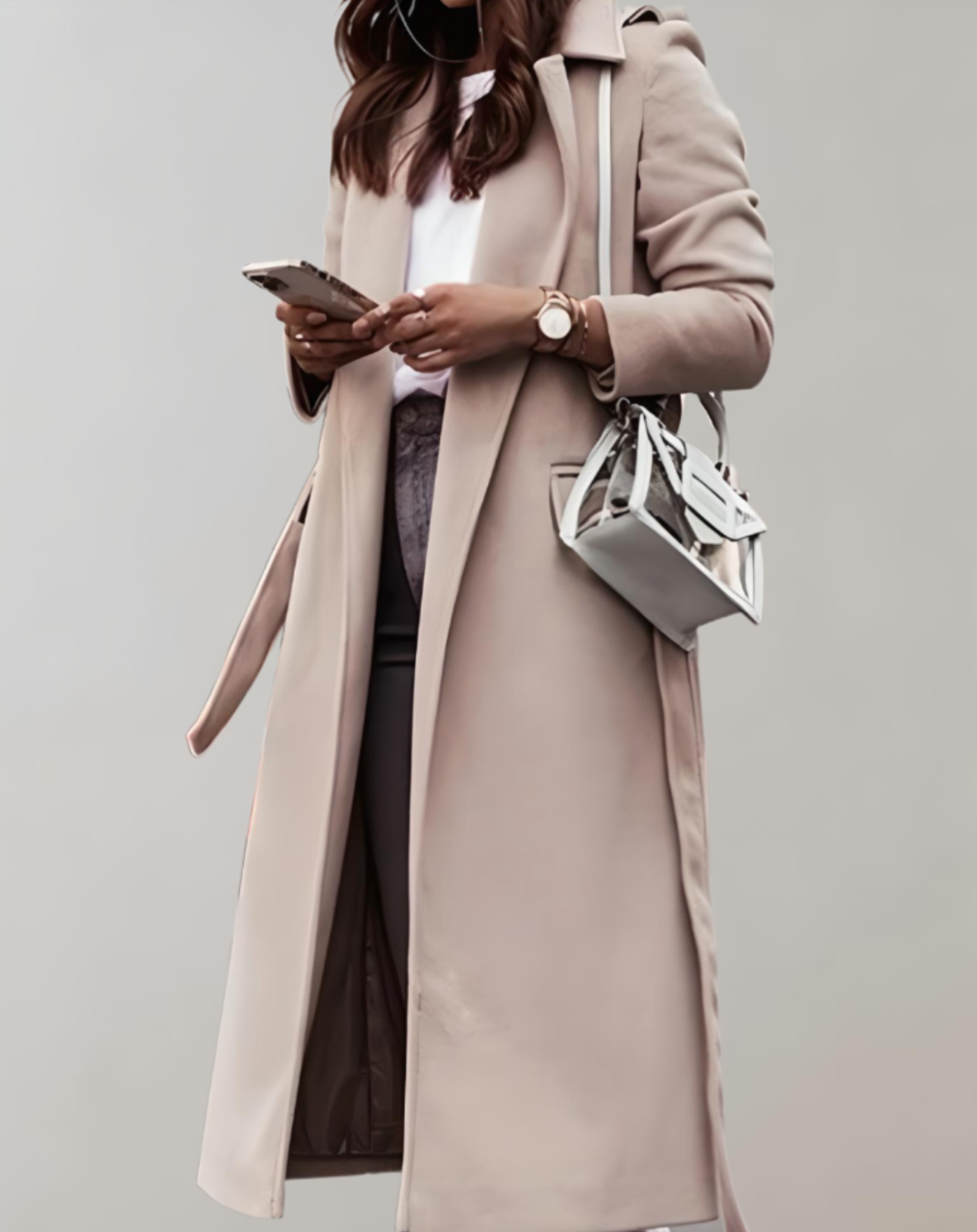 Faye Oversized and long jacket with side pockets