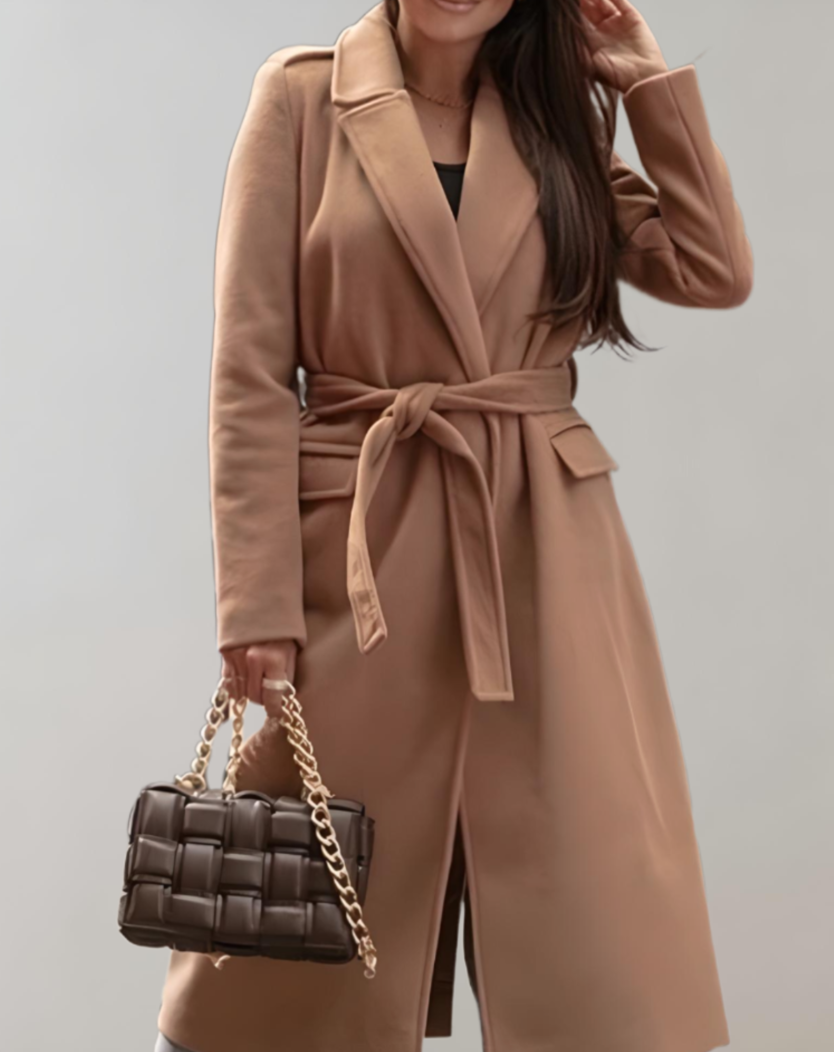 Faye Oversized and long jacket with side pockets