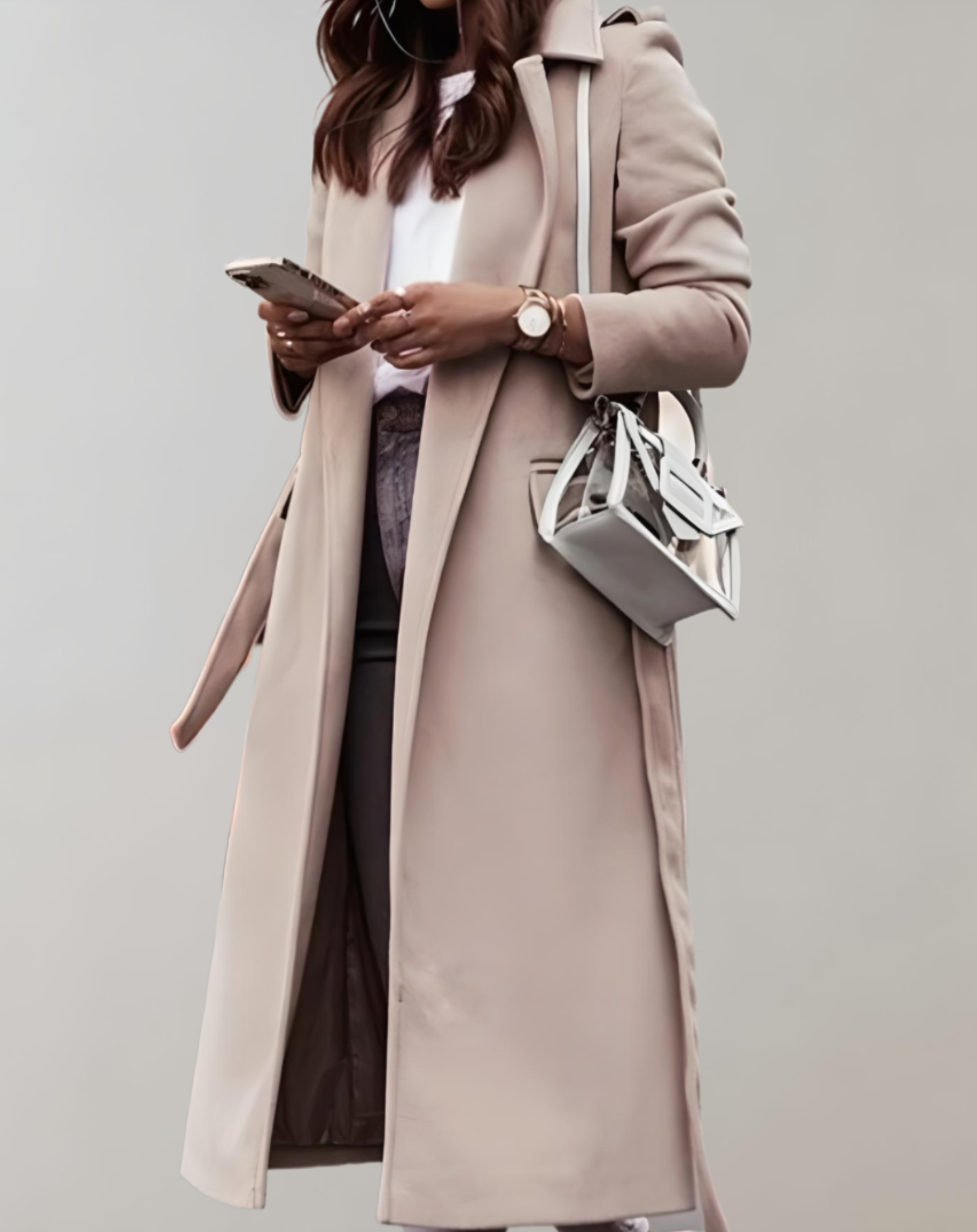 Faye Oversized and long jacket with side pockets