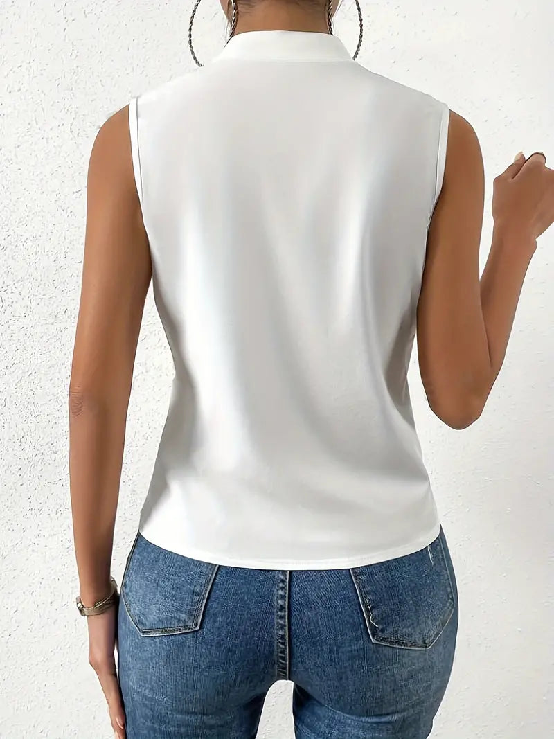 Eleanore Sleeveless Wrap Top