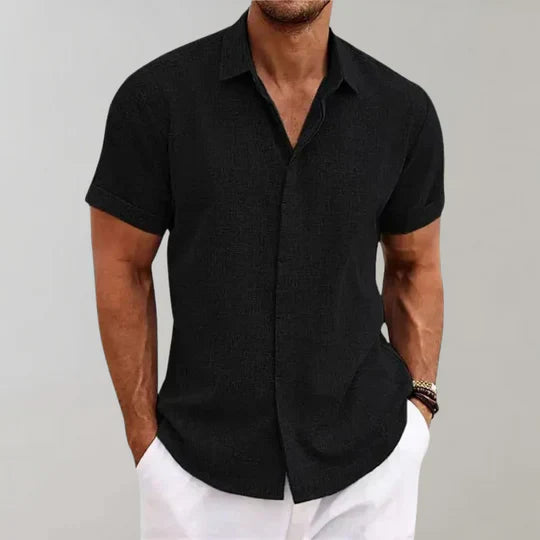 Elvis Men’s Shirt with Textured Weave