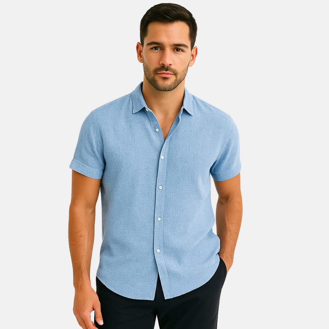 Elvis Men’s Shirt with Textured Weave