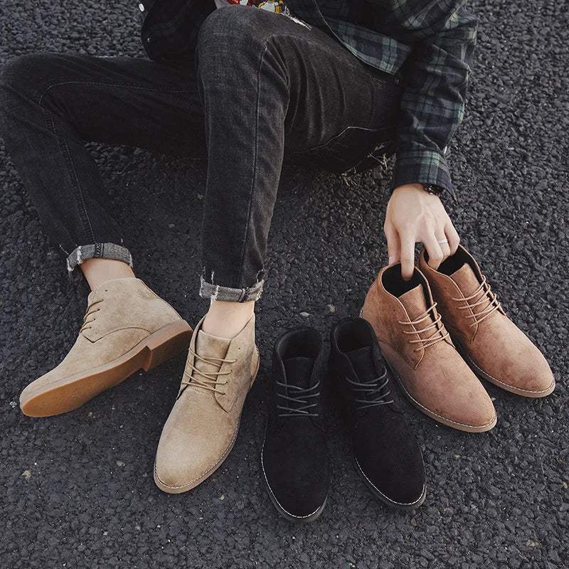 Floyd Suede Lace-Up Ankle Boots