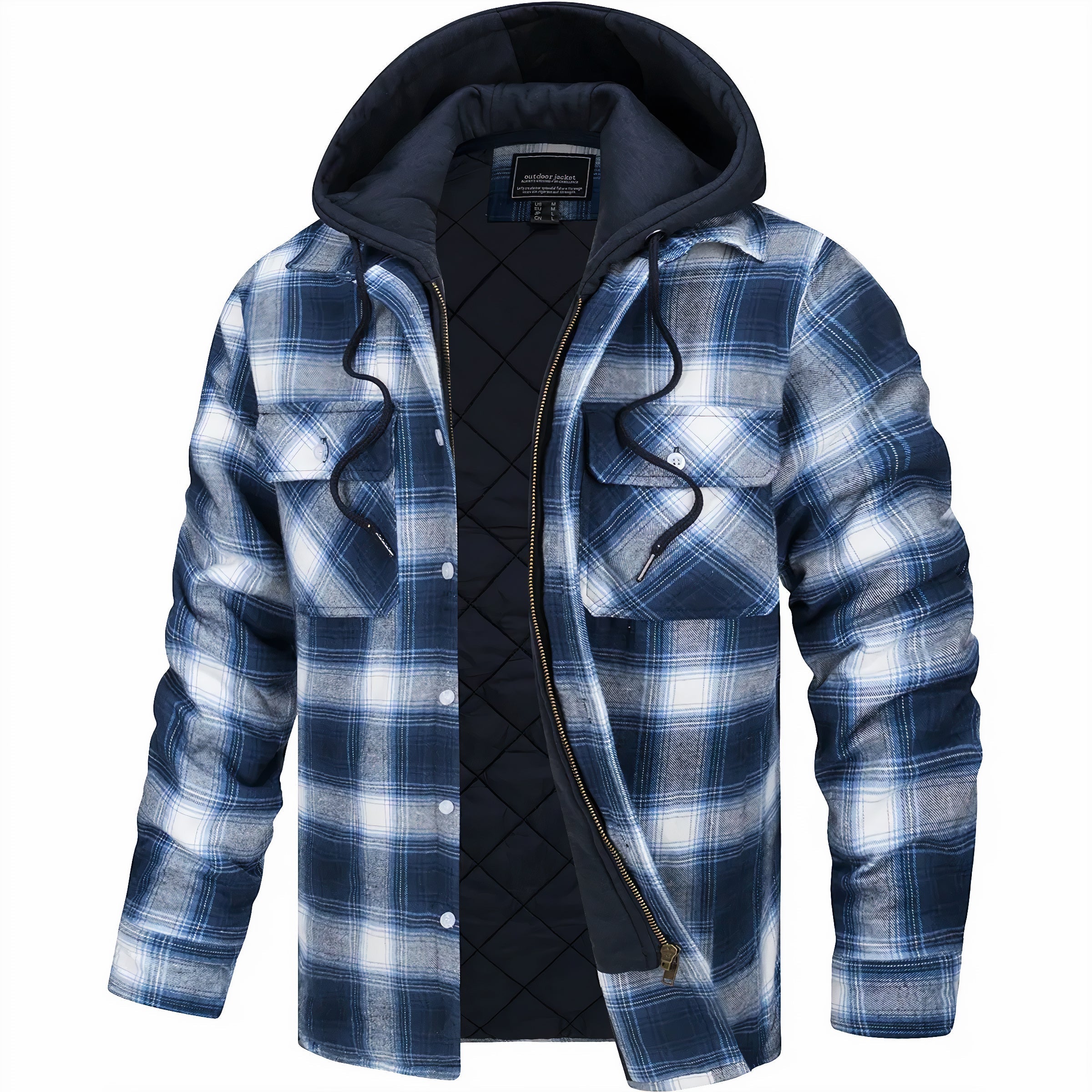 GEORGE HOODED PLAID JACKET