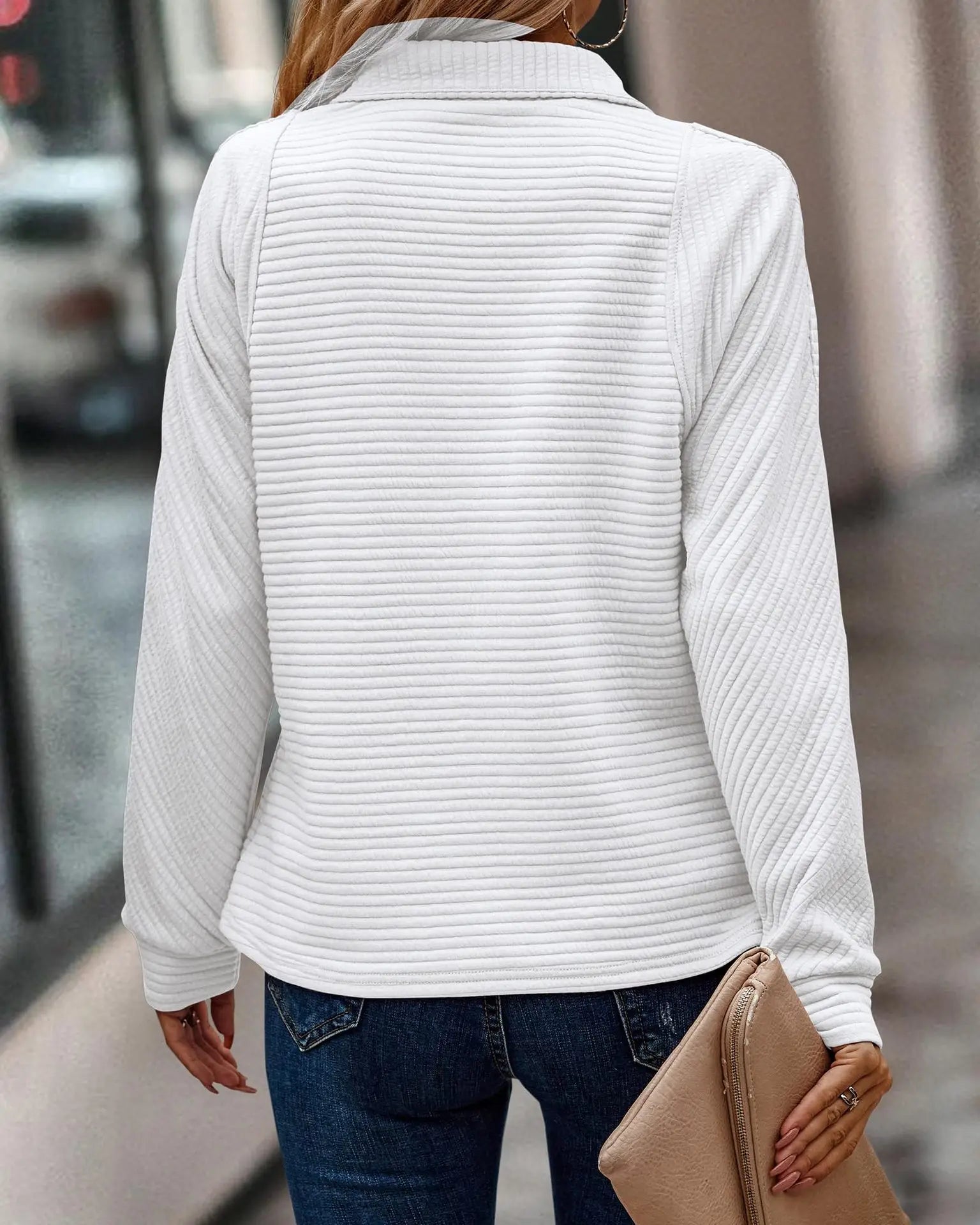 Gwen Women’s Sweater with Zip Collar