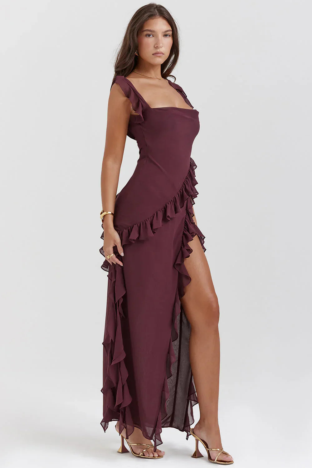 Jaylinn Ruffled Maxi Summer Dress for Women