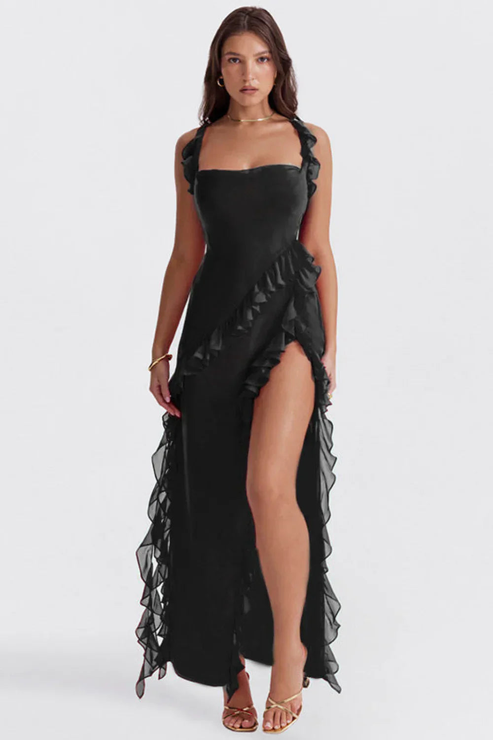 Jaylinn Ruffled Maxi Summer Dress for Women