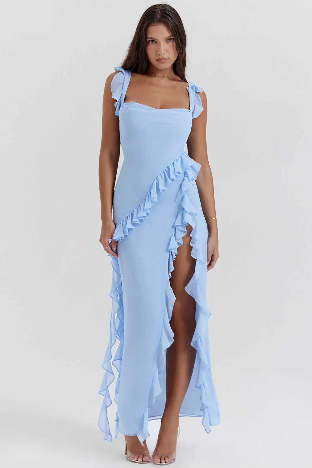 Jaylinn Ruffled Maxi Summer Dress for Women
