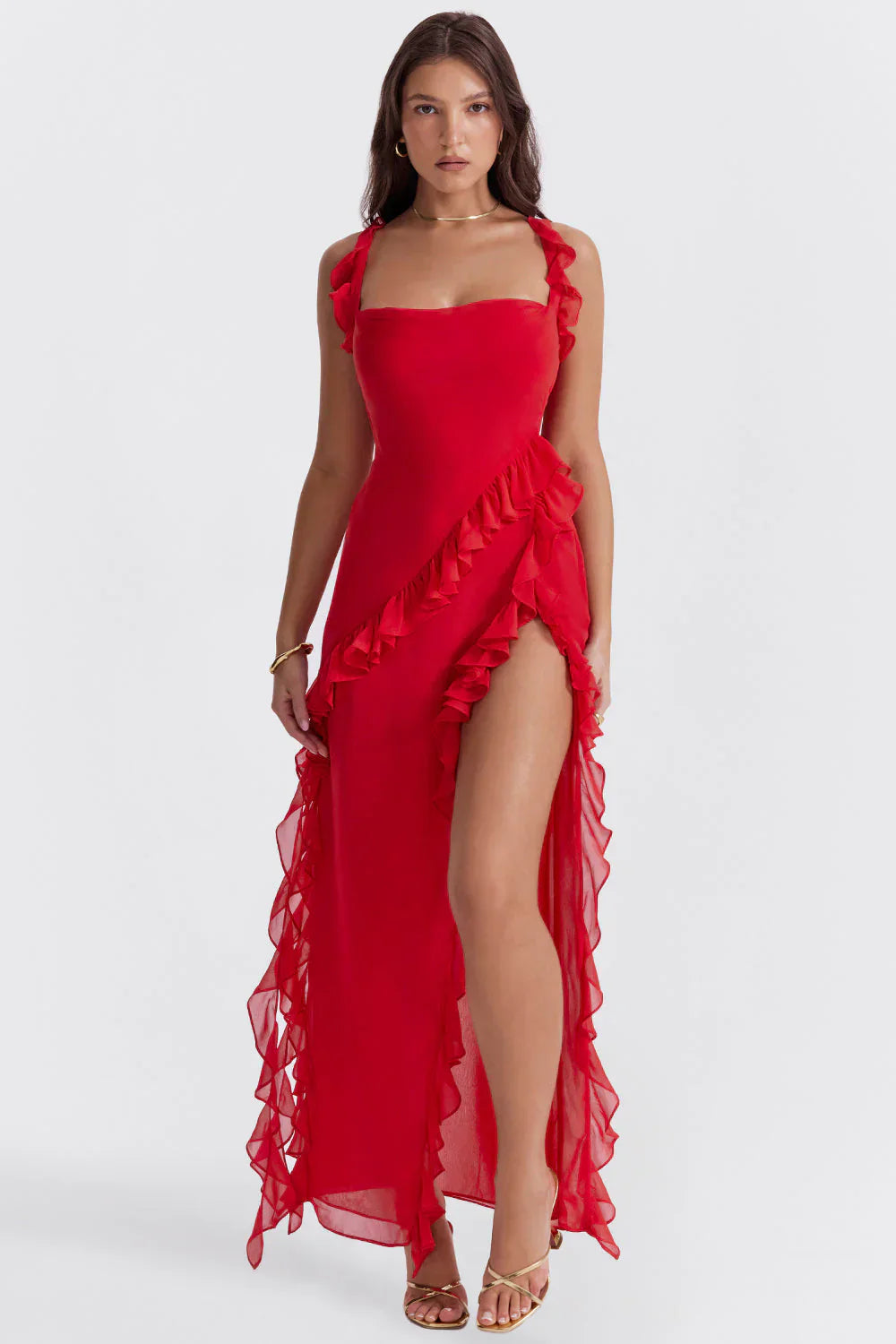 Jaylinn Ruffled Maxi Summer Dress for Women