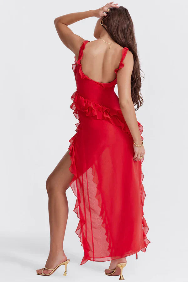Jaylinn Ruffled Maxi Summer Dress for Women