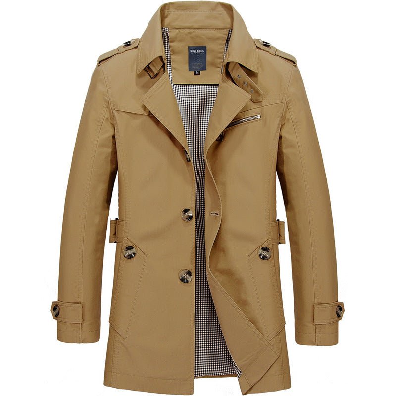 JENS CLASSIC COLLAR COAT WITH BUTTON CLOSURE