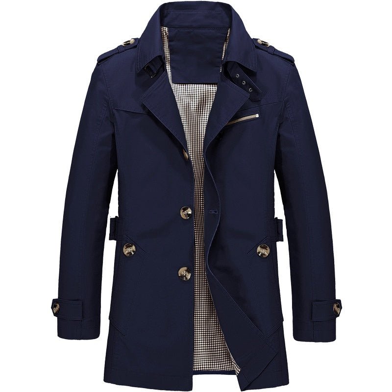 JENS CLASSIC COLLAR COAT WITH BUTTON CLOSURE