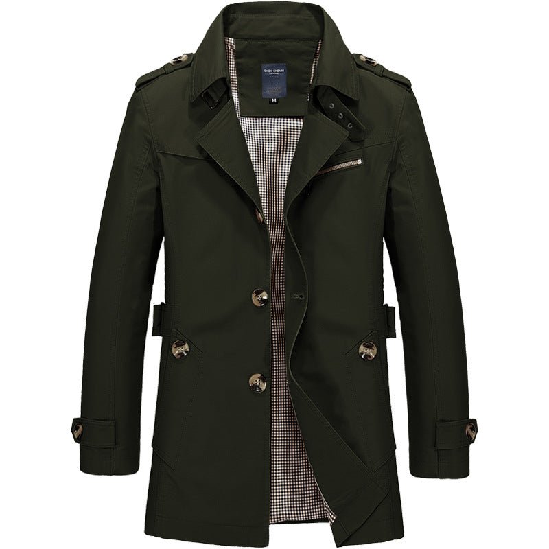 JENS CLASSIC COLLAR COAT WITH BUTTON CLOSURE