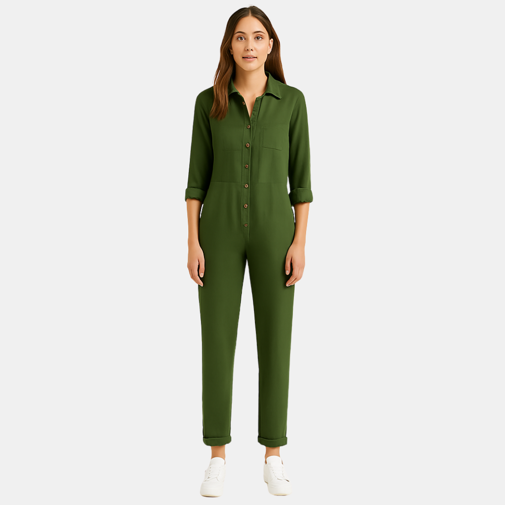 Jill Button-Up Jumpsuit for Women