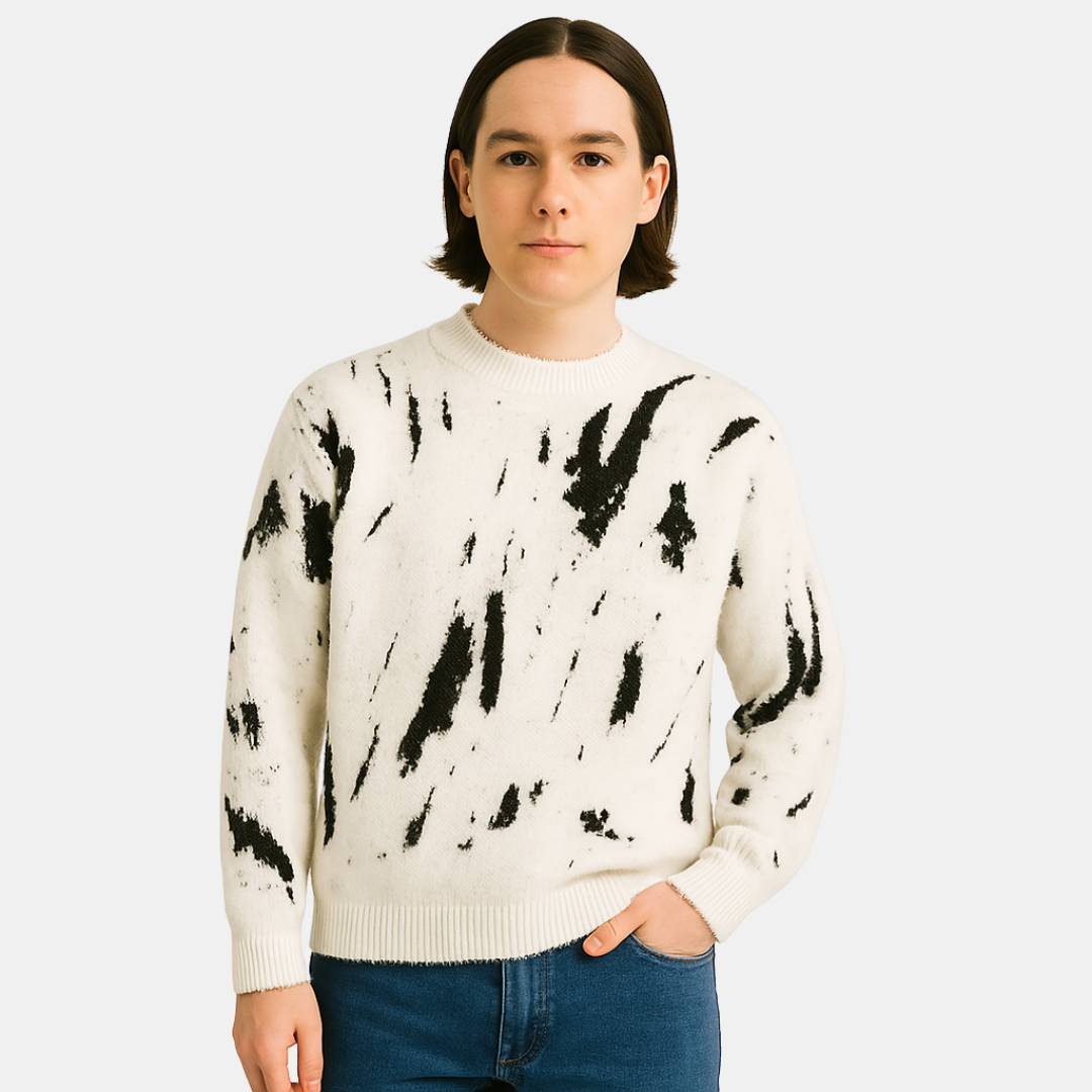 Jimmy Men’s Sweater with Abstract Print