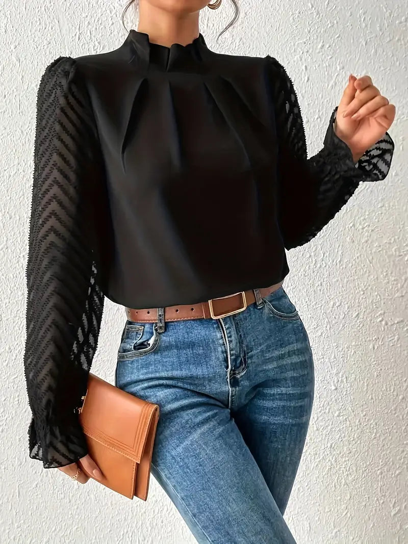 Jolene Women’s High-Neck Blouse
