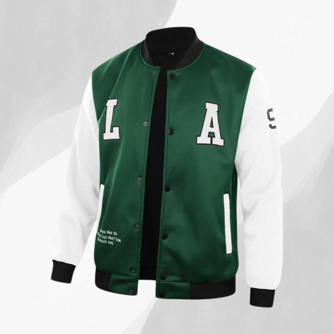 JORDAN VARSITY JACKET WITH SPORTY DETAILS