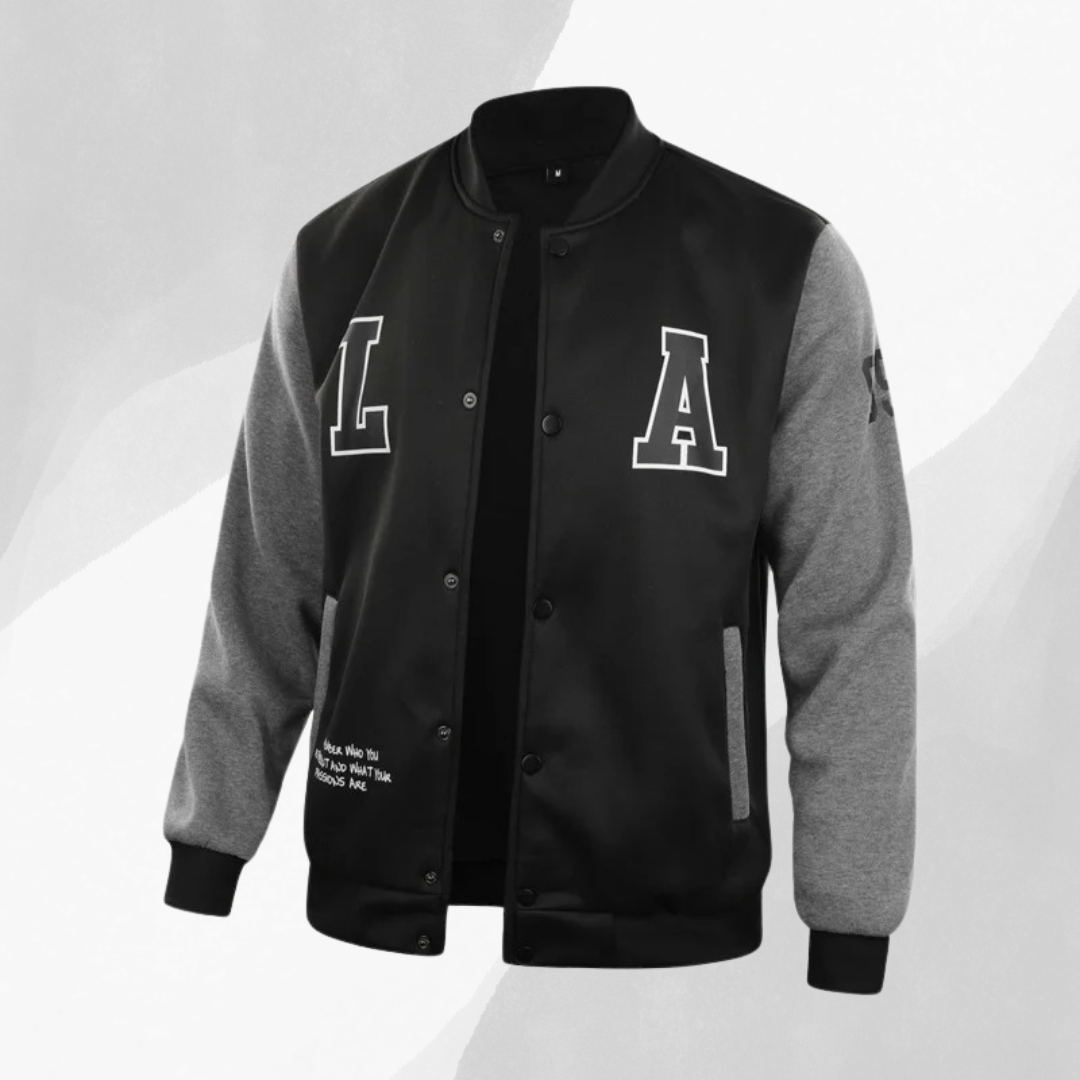 JORDAN VARSITY JACKET WITH SPORTY DETAILS
