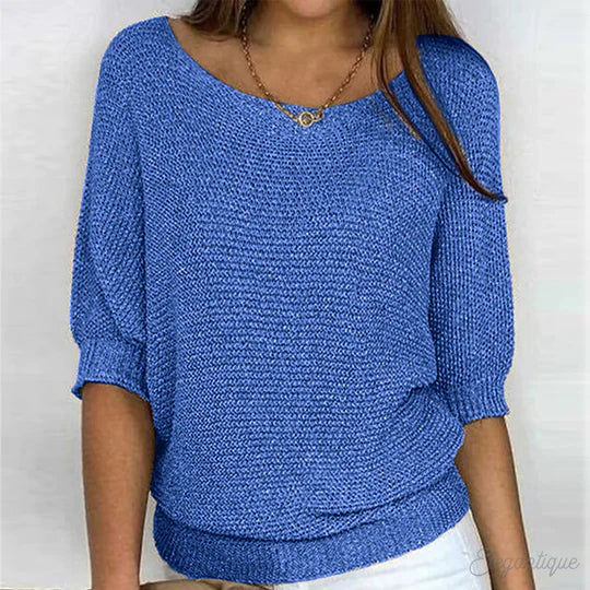 Leanne Knit Top with Half Sleeves