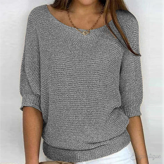 Leanne Knit Top with Half Sleeves