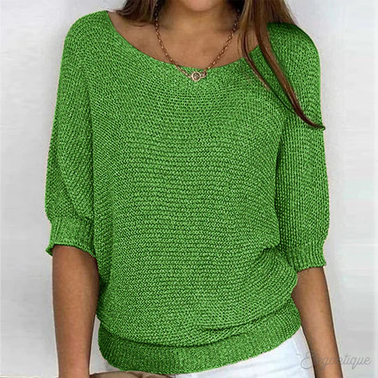 Leanne Knit Top with Half Sleeves