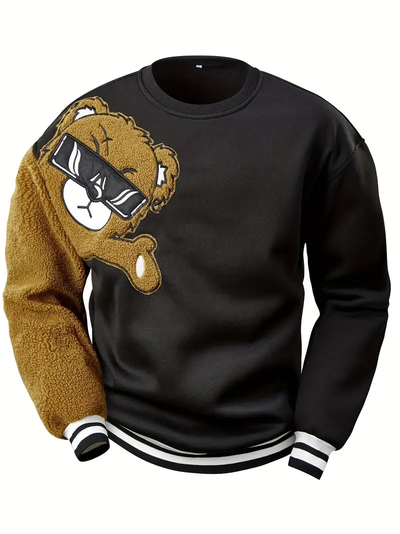 Leno Men's Sweater with Teddy Bear Design