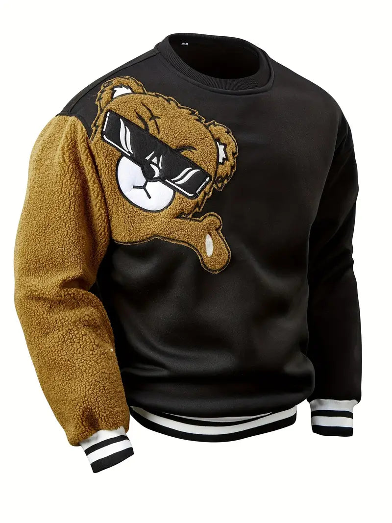 Leno Men's Sweater with Teddy Bear Design