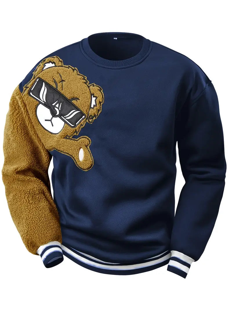 Leno Men's Sweater with Teddy Bear Design