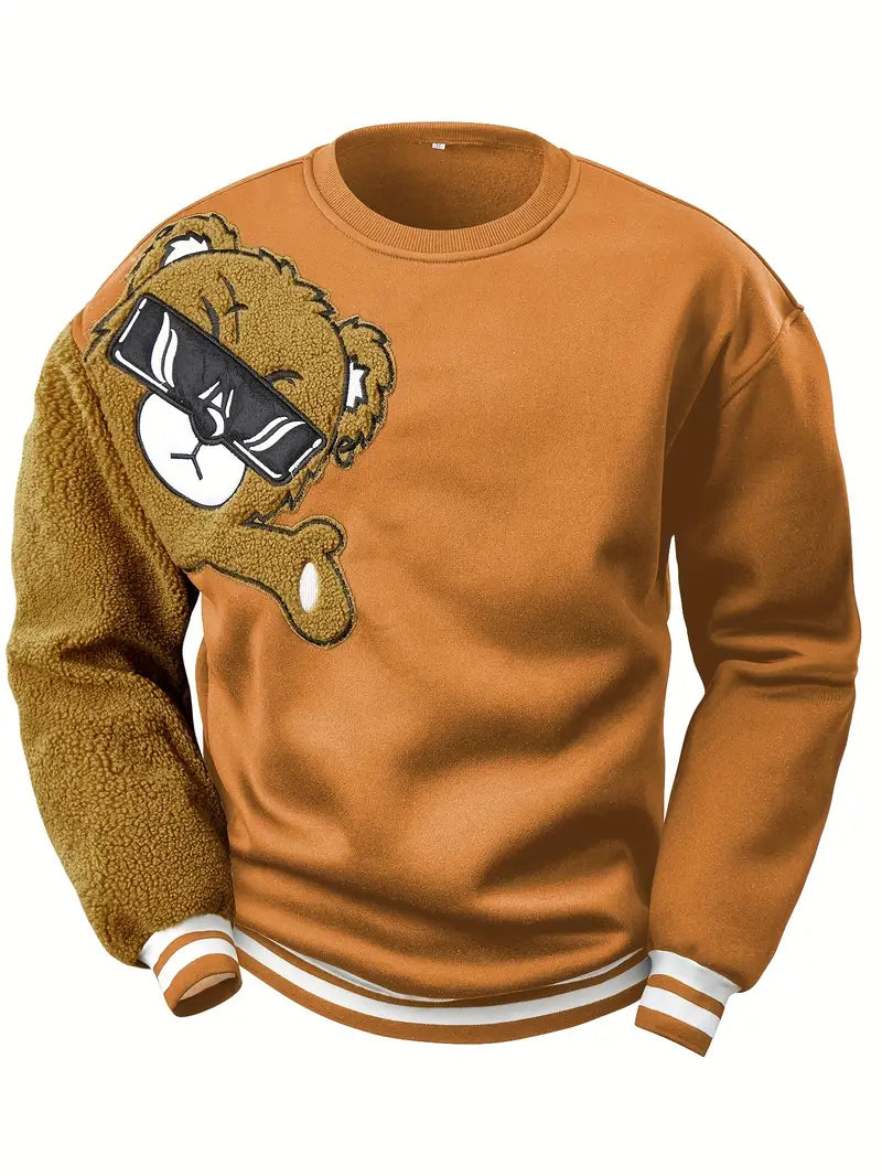 Leno Men's Sweater with Teddy Bear Design