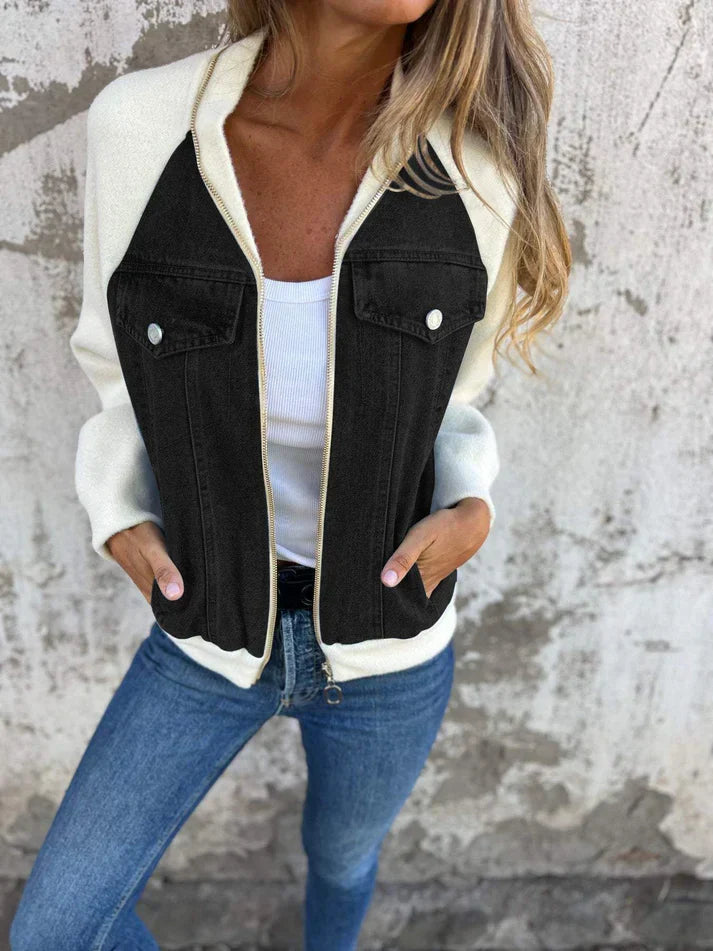 LINDE DENIM JACKET WITH SOFT SLEEVES