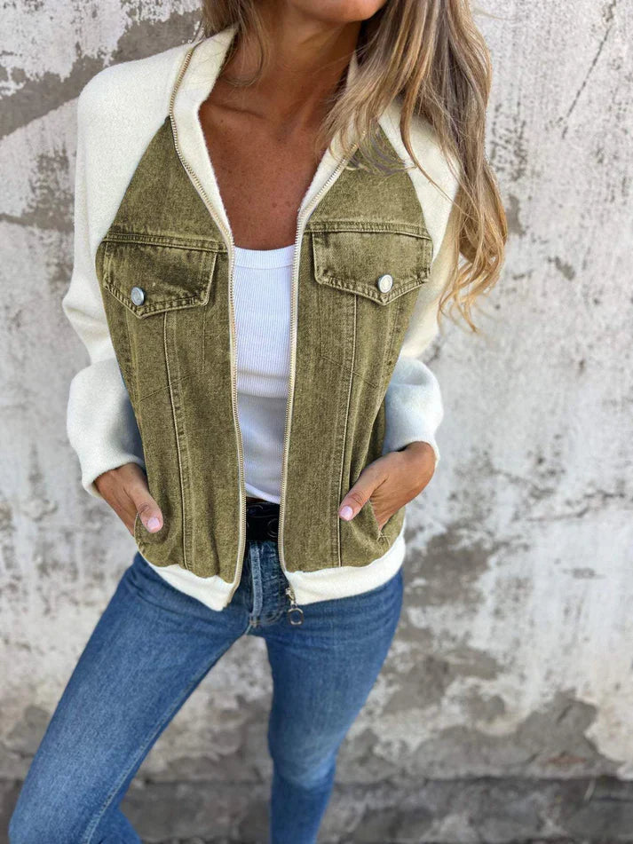 LINDE DENIM JACKET WITH SOFT SLEEVES