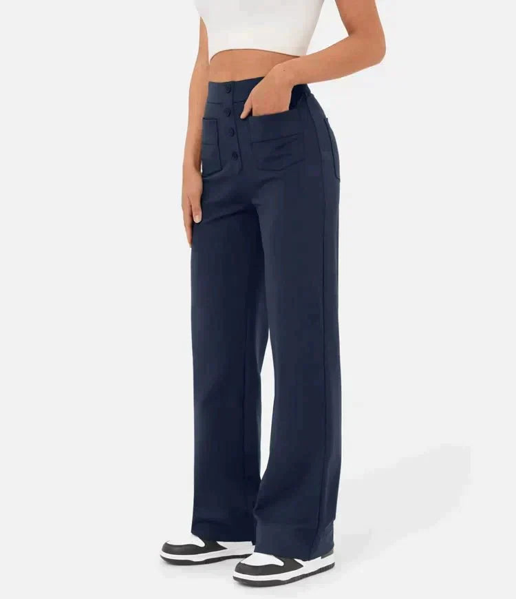 Lisa High-Waisted Wide Leg Trousers