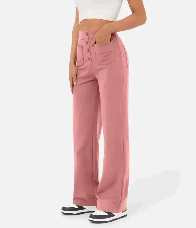 Lisa High-Waisted Wide Leg Trousers