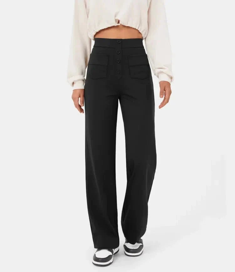 Lisa High-Waisted Wide Leg Trousers