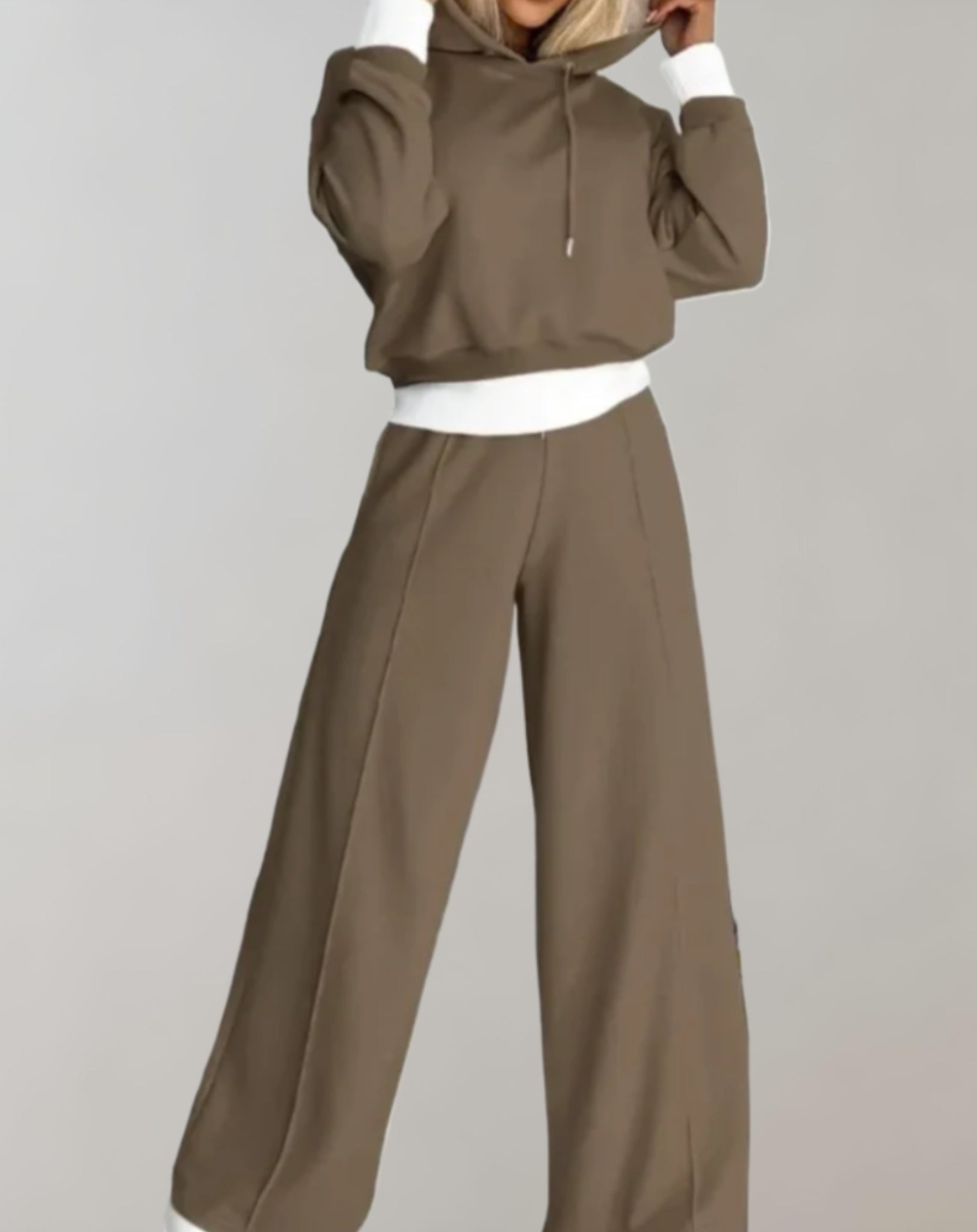 Liz 2-Piece Lounge Set with Cropped Hoodie