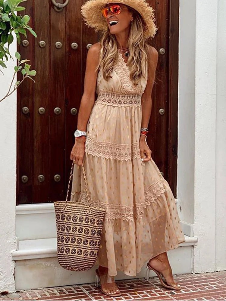 Marly Lace Detail Maxi Dress