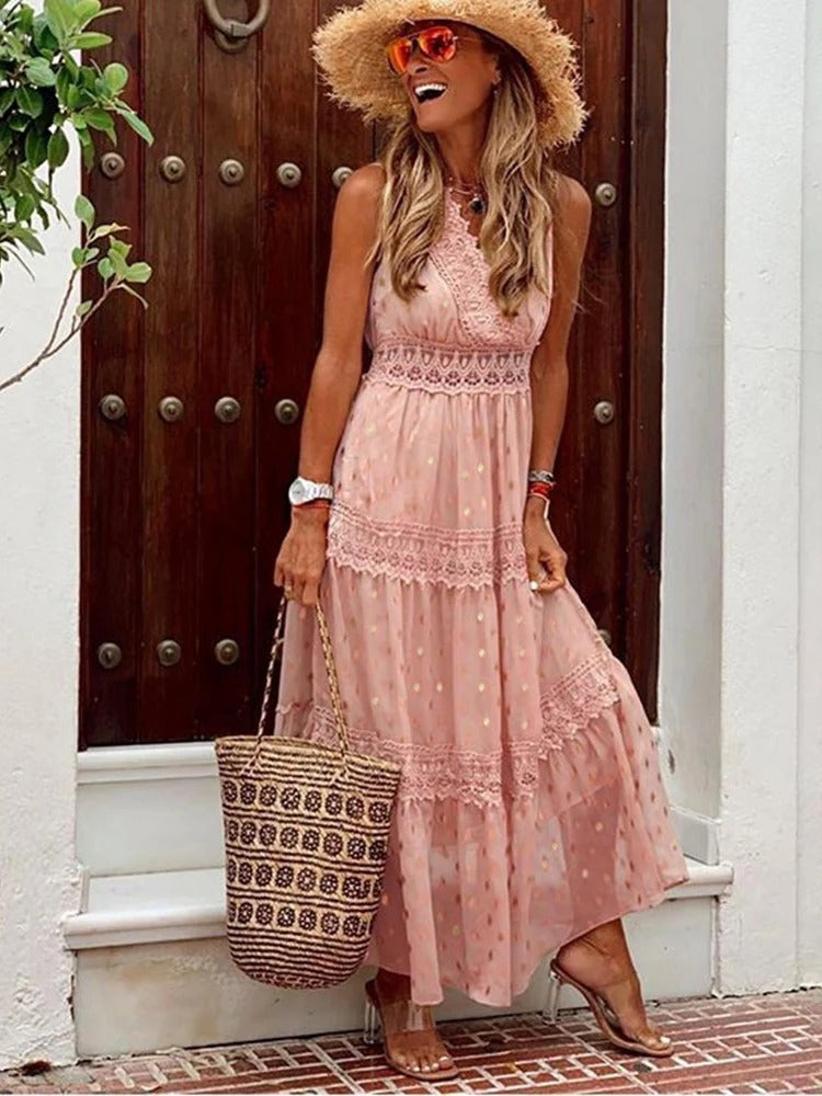 Marly Lace Detail Maxi Dress