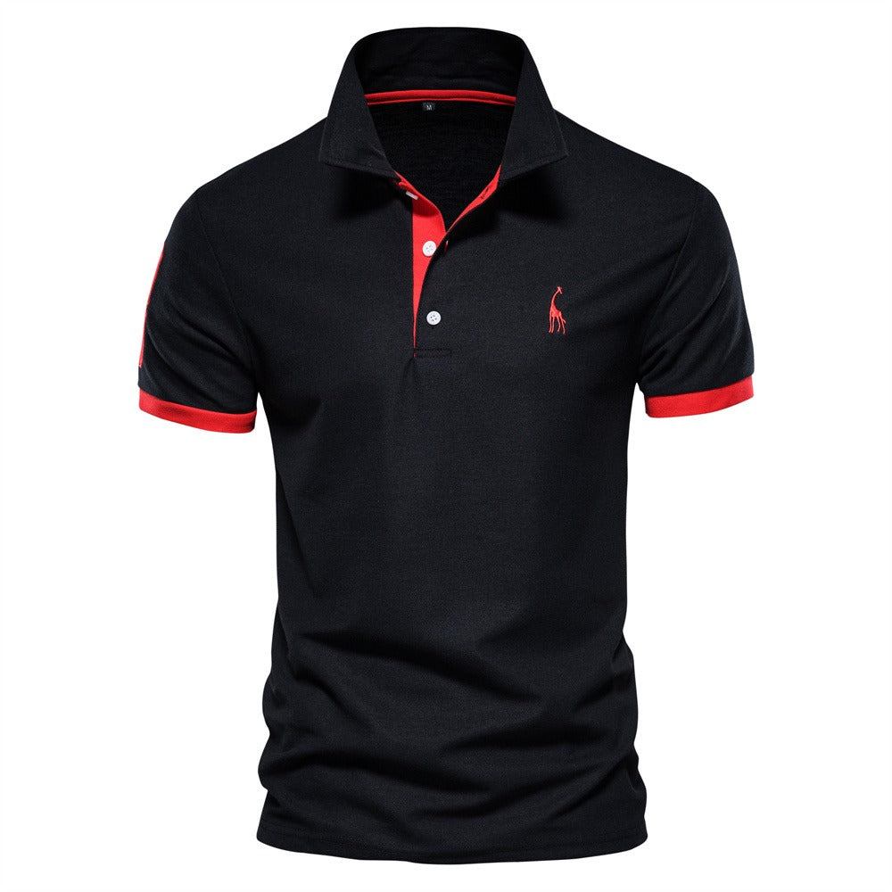 Mats Contrast-Trim Polo Shirt for Men