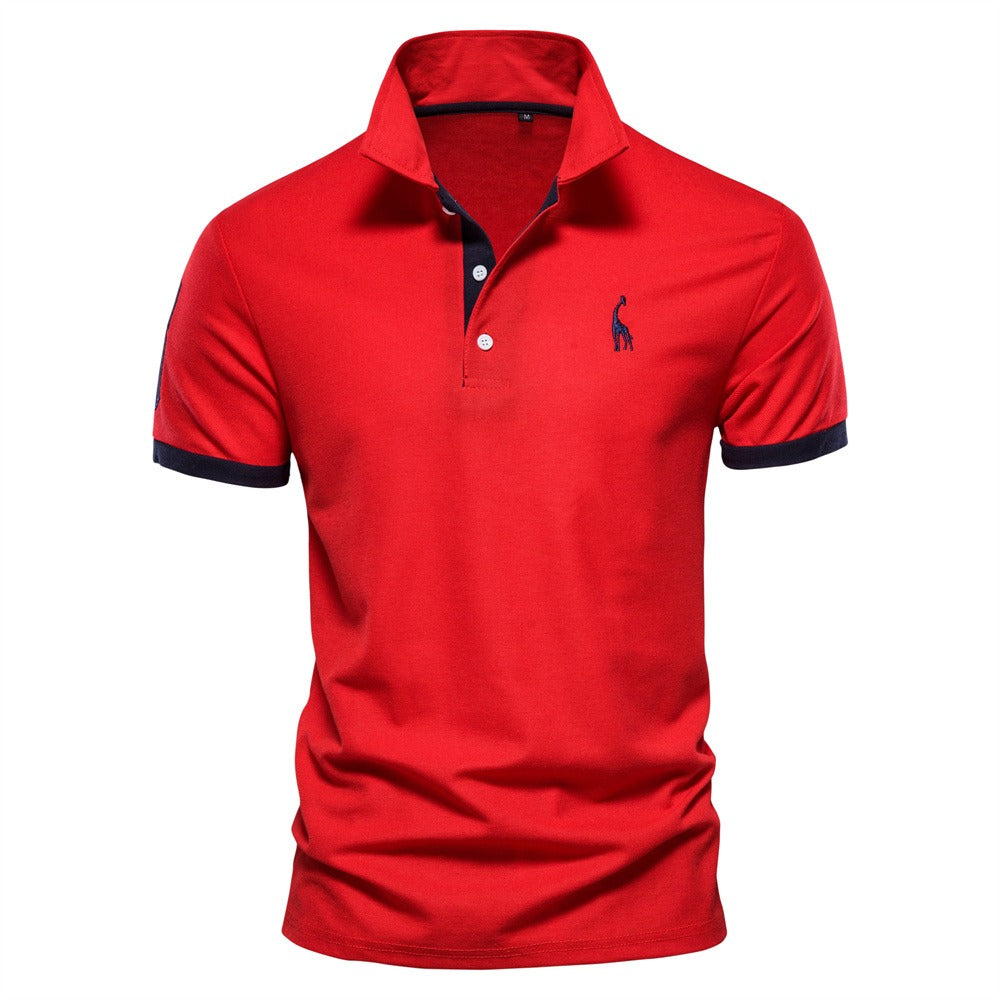 Mats Contrast-Trim Polo Shirt for Men