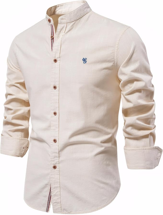 Matthijs Mandarin Collar Shirt for Men