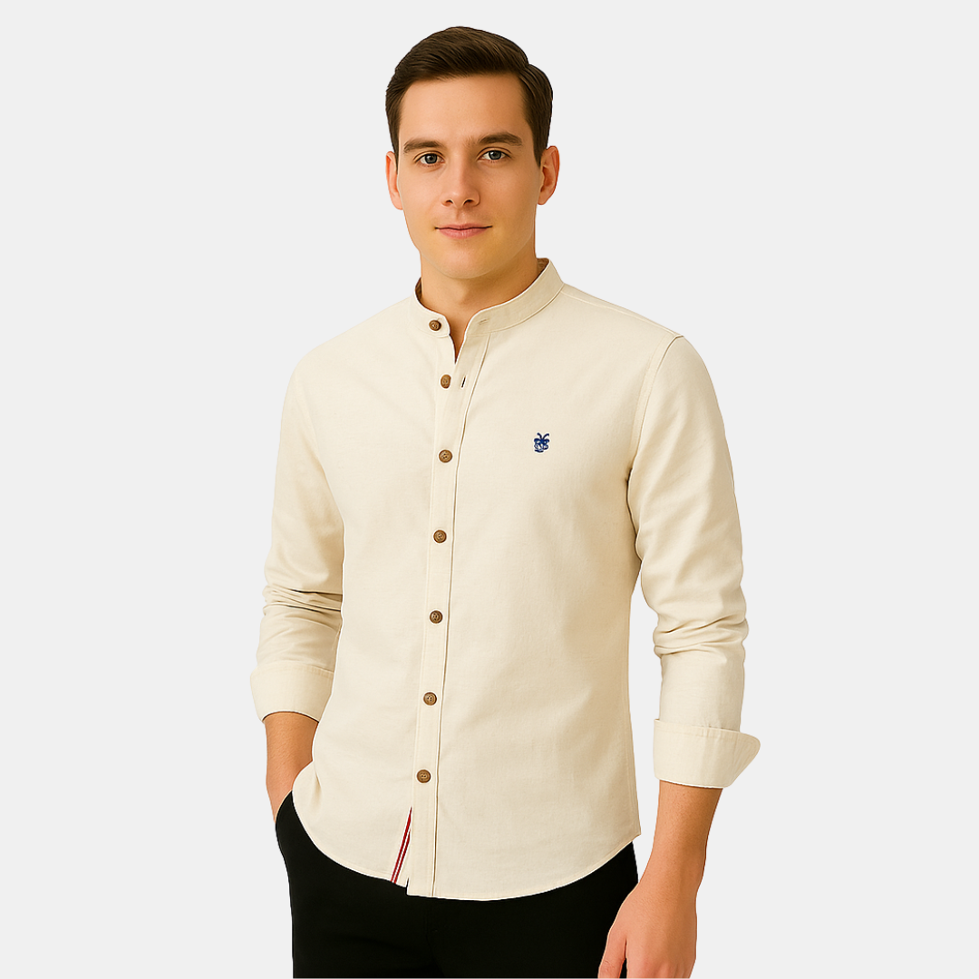 Matthijs Mandarin Collar Shirt for Men