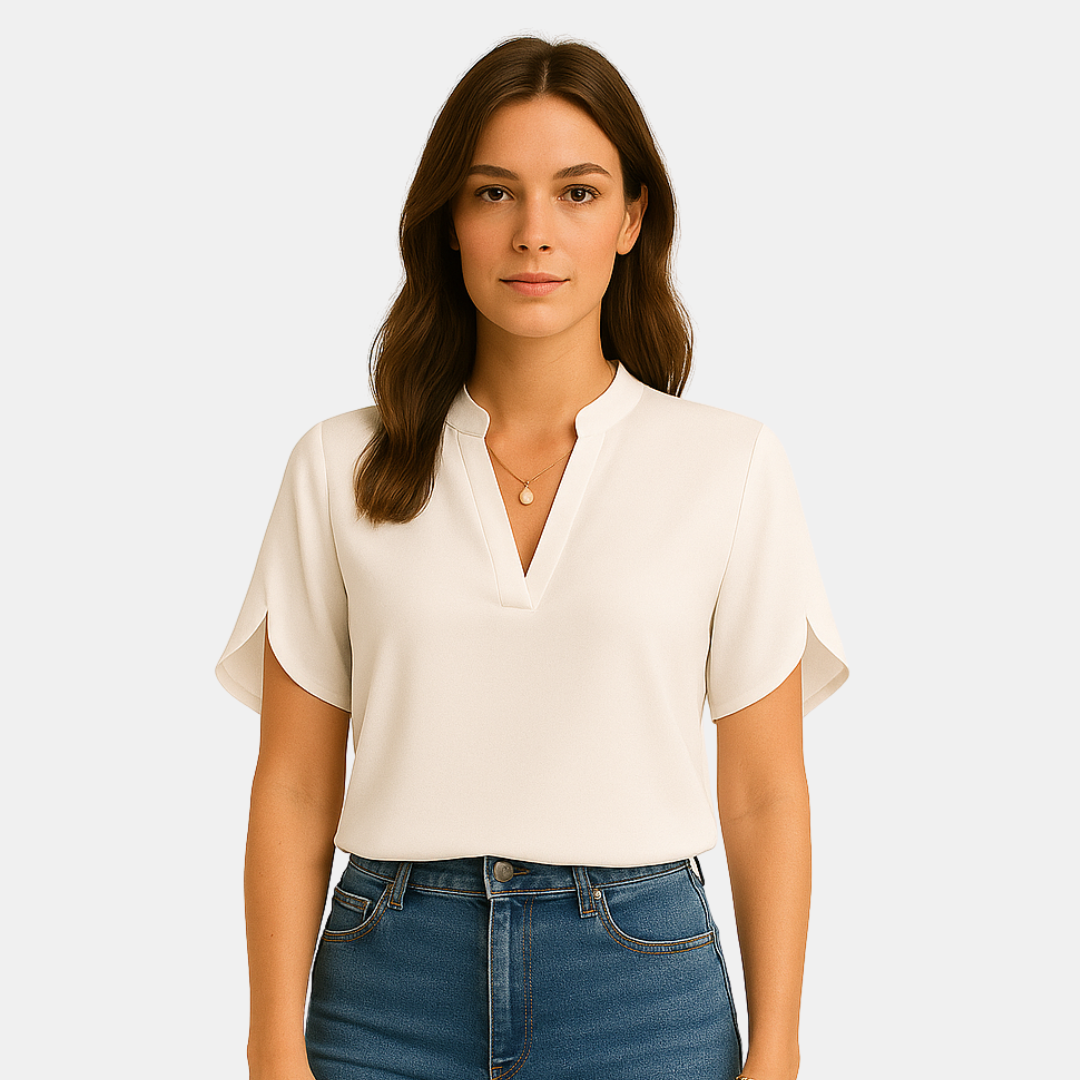 Megan Women's Split-Neck Blouse