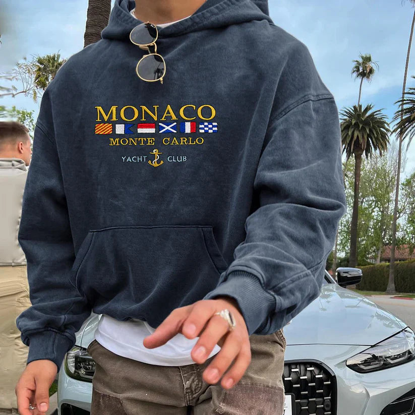 Monaco Nautical Print Hoodie
