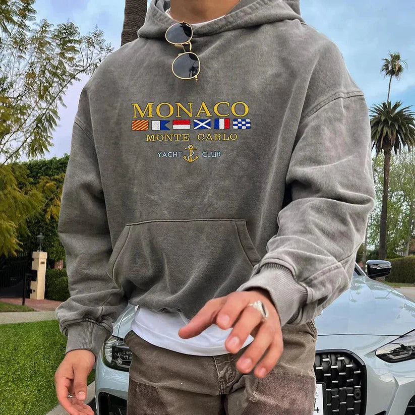 Monaco Nautical Print Hoodie