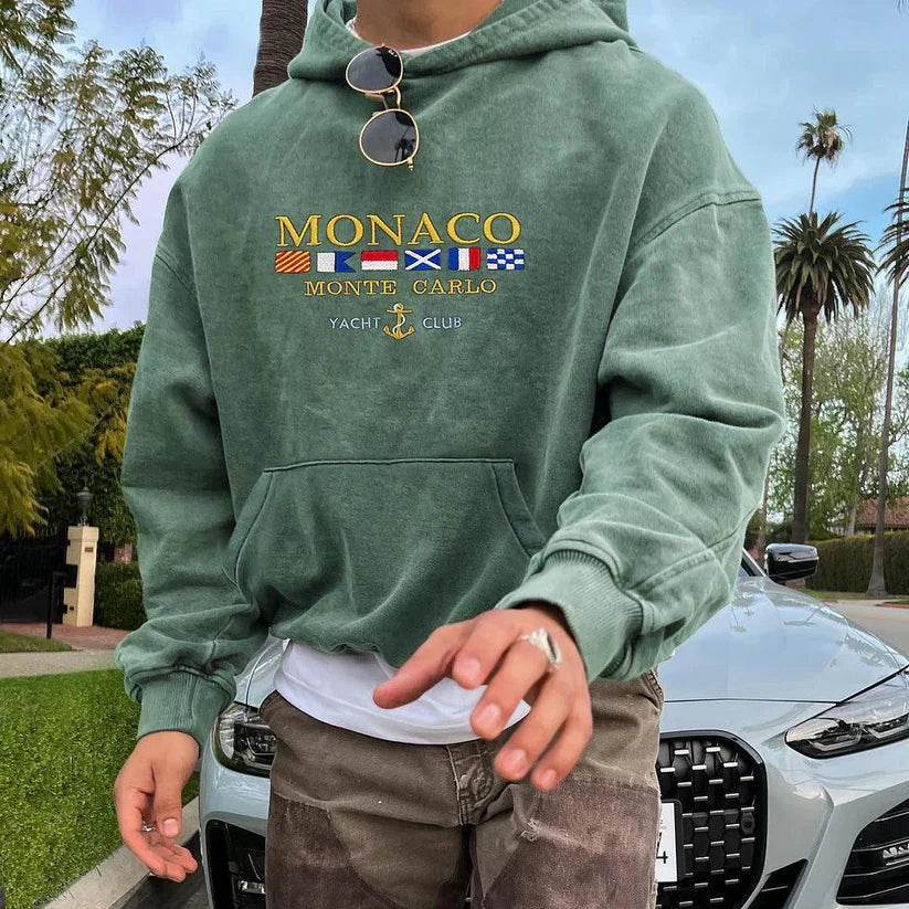 Monaco Nautical Print Hoodie