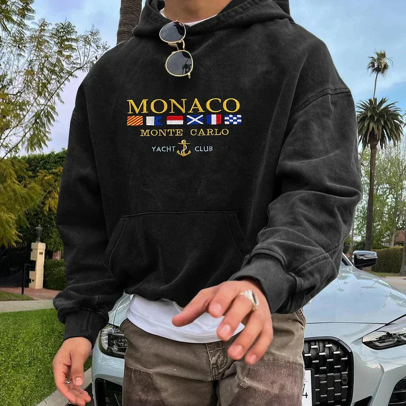 Monaco Nautical Print Hoodie