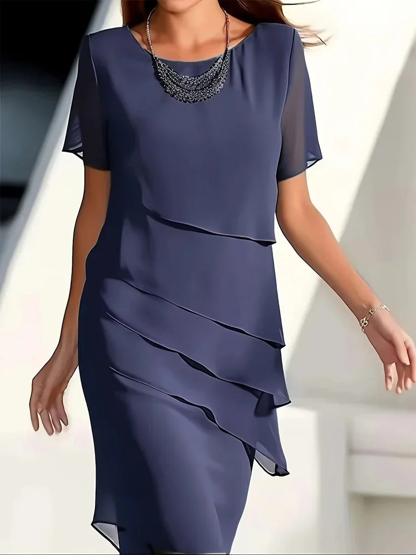 Naomy Layered Elegance Cocktail Dress